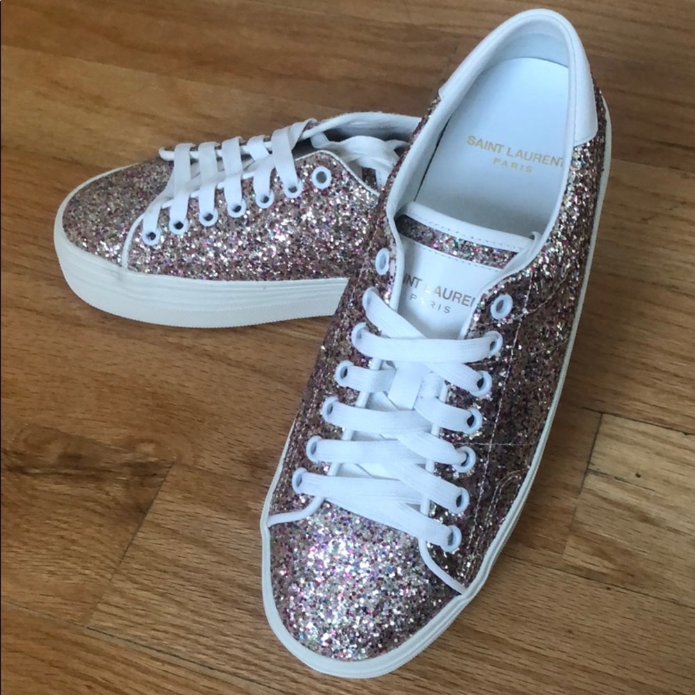 Saint Laurent Glitter sneakers